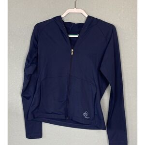 Patagonia Rhythm Hoodie Womens Large Zip Up Jacket‎ Stretch Performance Blue
